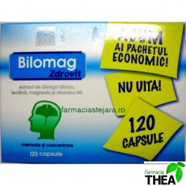 Zdrovit Bilomag memorie & concentrare 120 capsule